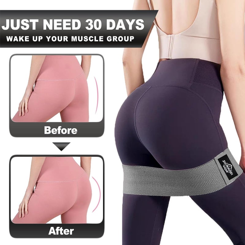 DICYWUDI Fabric Resistance Bands for Working Out, 6Pack Non-Slip Exercise Bands for Women and Men, Fabric Booty Bands for Home, Fitness, Pilates, Stretching - Image 4